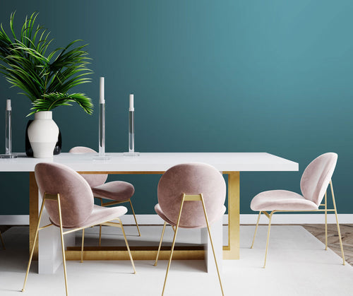 Modern dining area with Wave color walls
